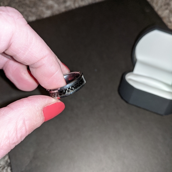 Men's Tunsten Wedding Band Sz 10 - Picture 8 of 12